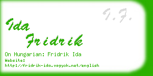 ida fridrik business card